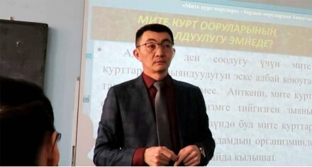 Доцент КГМА провёл гостевую лекцию в рамках академической мобильности для студентов КНУ им. Ж.Баласагына.