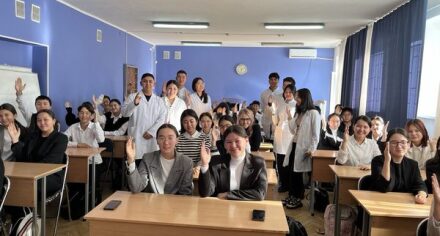 Санитарно-просветительская работа студентов КГМА среди учеников №26 школы